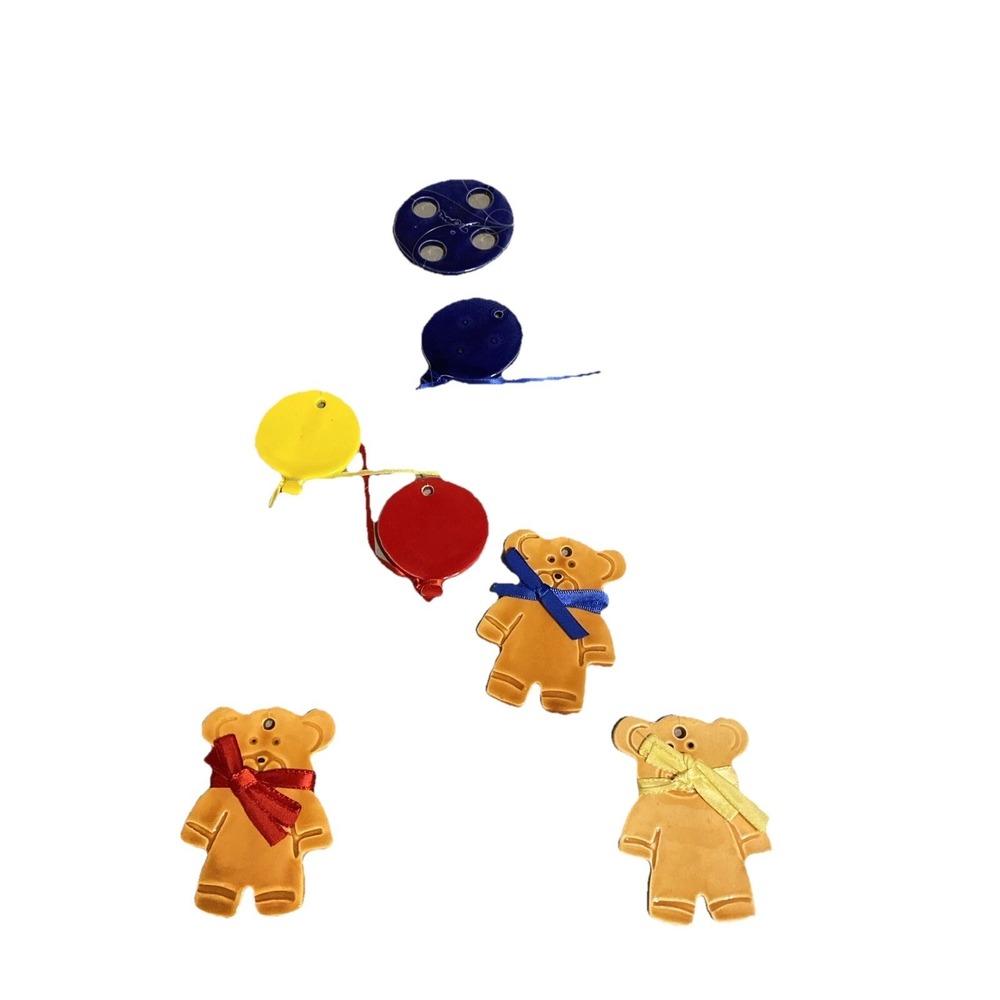 Jo Anne Marquardt Tinkler‎ Wind Chimes "Bears and Balloons" Baby Mobile 1983